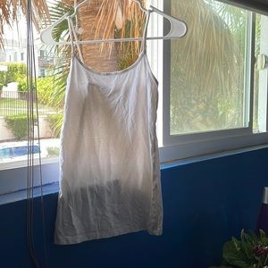 New white long tank top